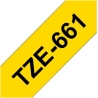 Brother | TZe-661 Laminated Tape | Black on Yellow | TZe | 8 m | 3.6 cm