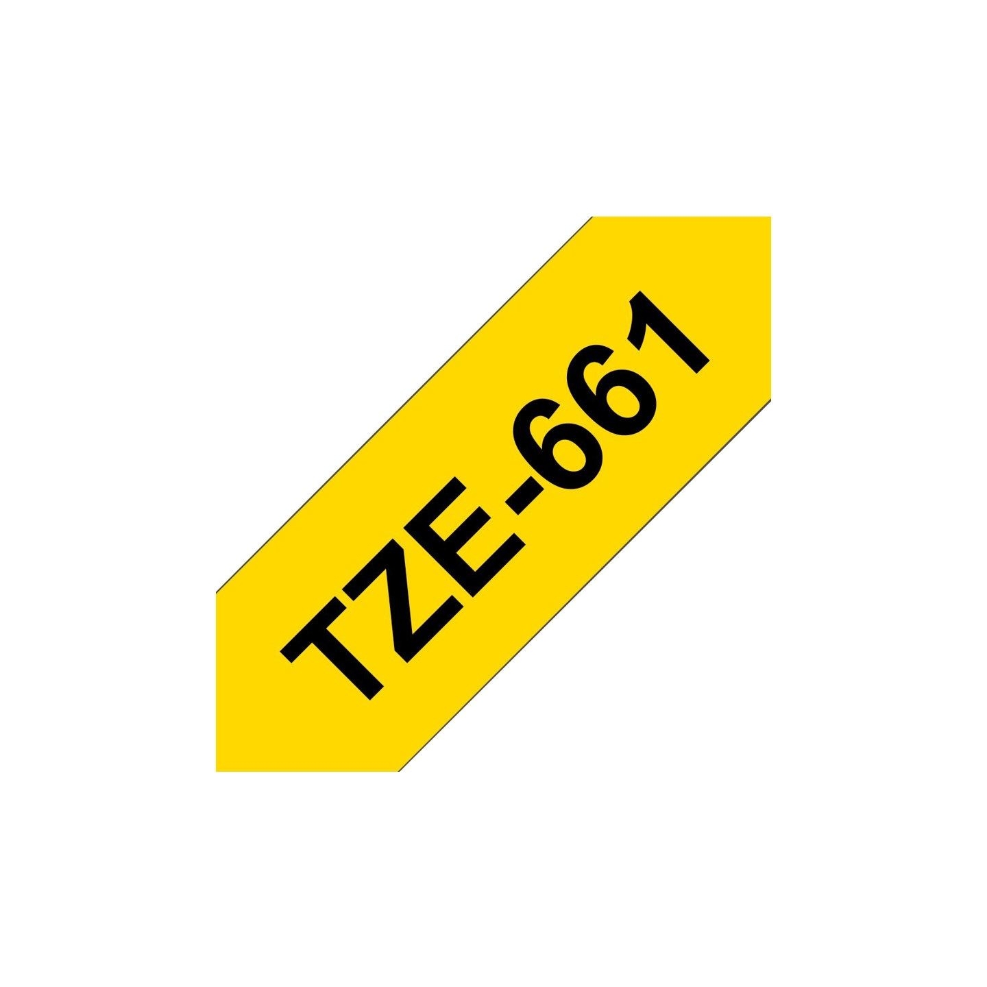 Brother | TZe-661 Laminated Tape | Black on Yellow | TZe | 8 m | 3.6 cm