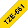 Brother | TZe-661 Laminated Tape | Black on Yellow | TZe | 8 m | 3.6 cm