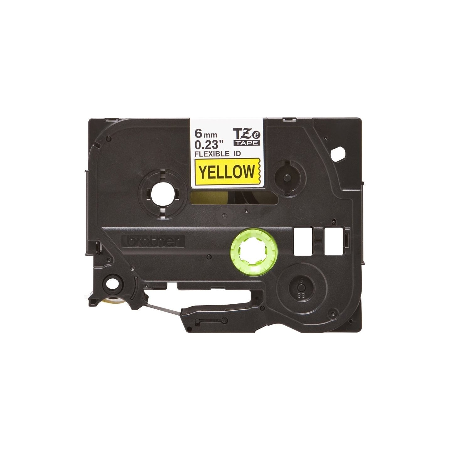 Brother TZEFX611 6 BLACK ON YELLOW FLEX