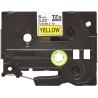 Brother TZEFX611 6 BLACK ON YELLOW FLEX