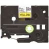 Brother TZEFX611 6 BLACK ON YELLOW FLEX