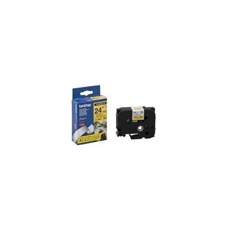 Brother | TZe-FX651 Flexible ID Laminated Tape | Black on Yellow | TZe | 8 m | 2.4 cm