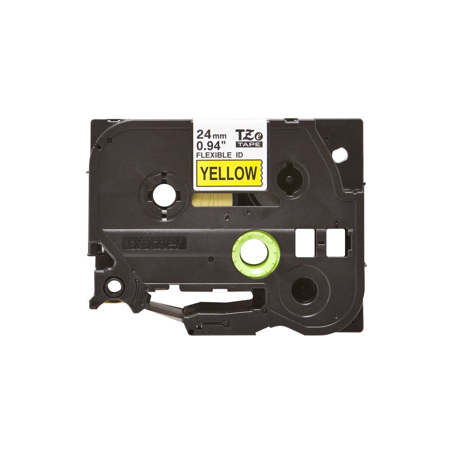 Brother | TZe-FX651 Flexible ID Laminated Tape | Black on Yellow | TZe | 8 m | 2.4 cm