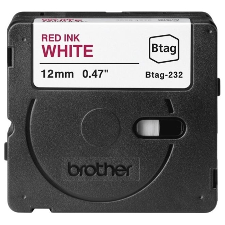 Brother BTAG-232 | Red on White | Btag
