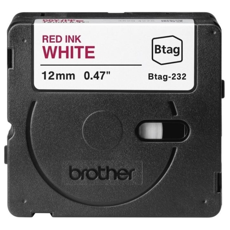 Brother BTAG-232 | Red on White | Btag
