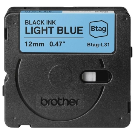 Brother BTAG-L31 | Black on Light Blue | Btag