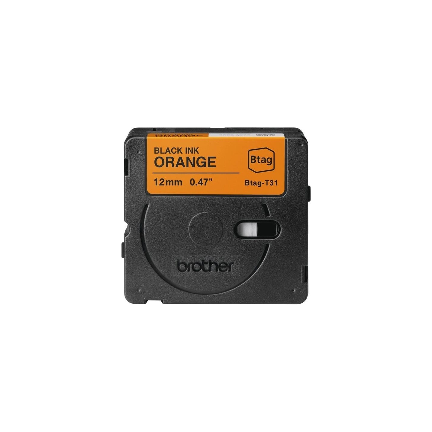 Brother BTAG-T31 | Black on Orange | Btag