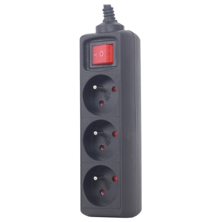 Energenie | Power strip, 3 FR sockets, 10 A, C14 plug | EG-PSU3F-01