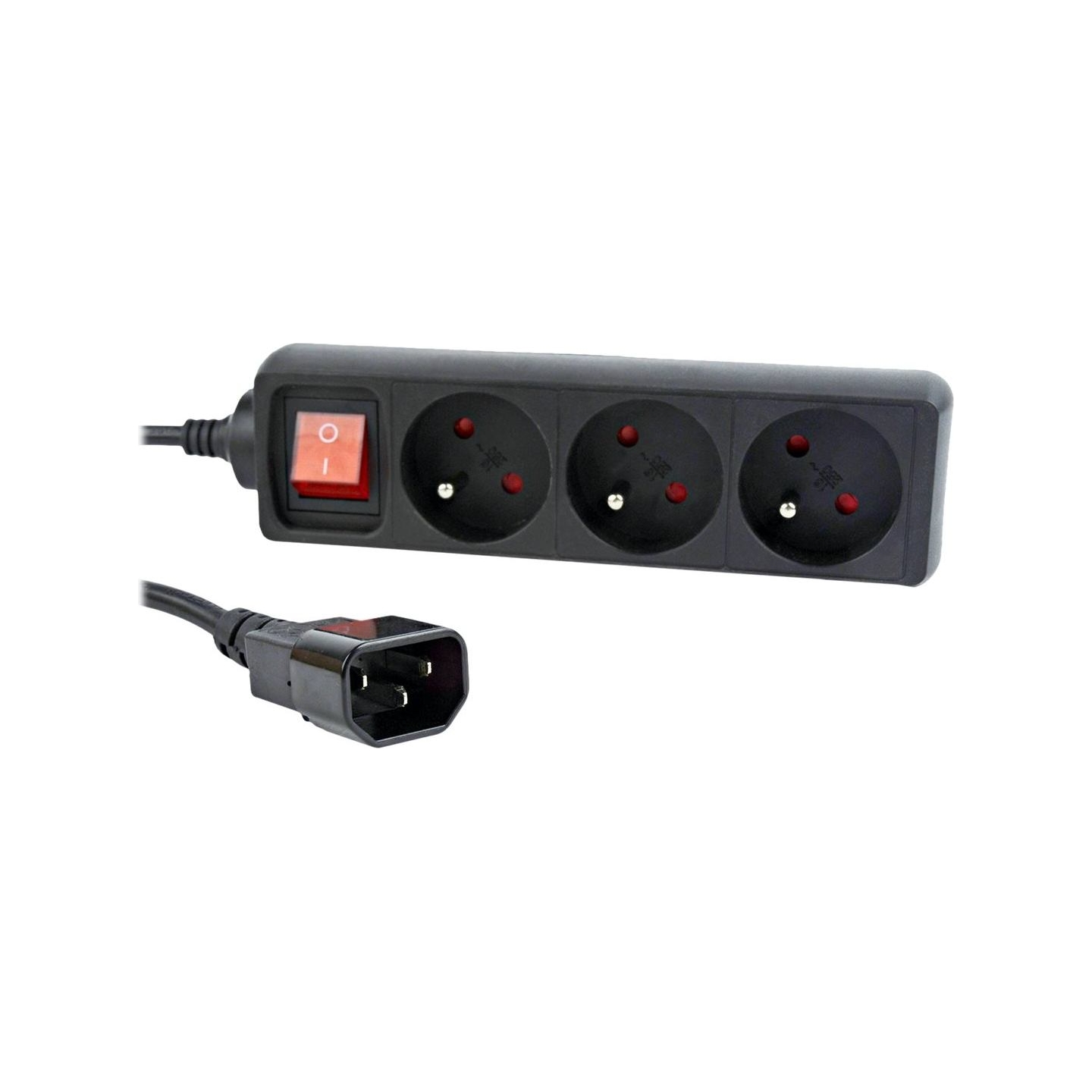 Energenie | Power strip, 3 FR sockets, 10 A, C14 plug | EG-PSU3F-01