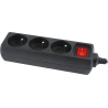 Energenie | Power strip, 3 FR sockets, 10 A, C14 plug | EG-PSU3F-01