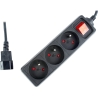 Energenie | Power strip, 3 FR sockets, 10 A, C14 plug | EG-PSU3F-01