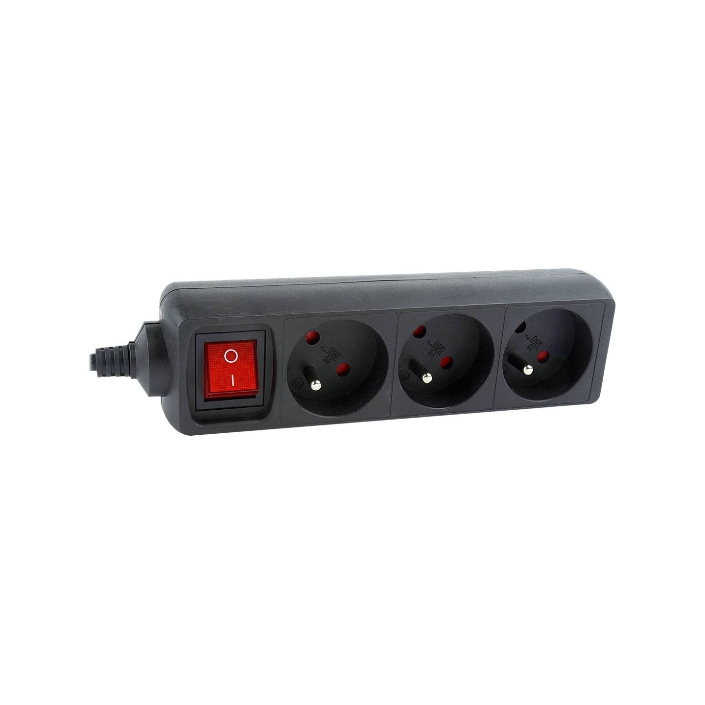 Energenie | Power strip, 3 FR sockets, 10 A, C14 plug | EG-PSU3F-01