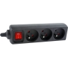Energenie | Power strip, 3 FR sockets, 10 A, C14 plug | EG-PSU3F-01