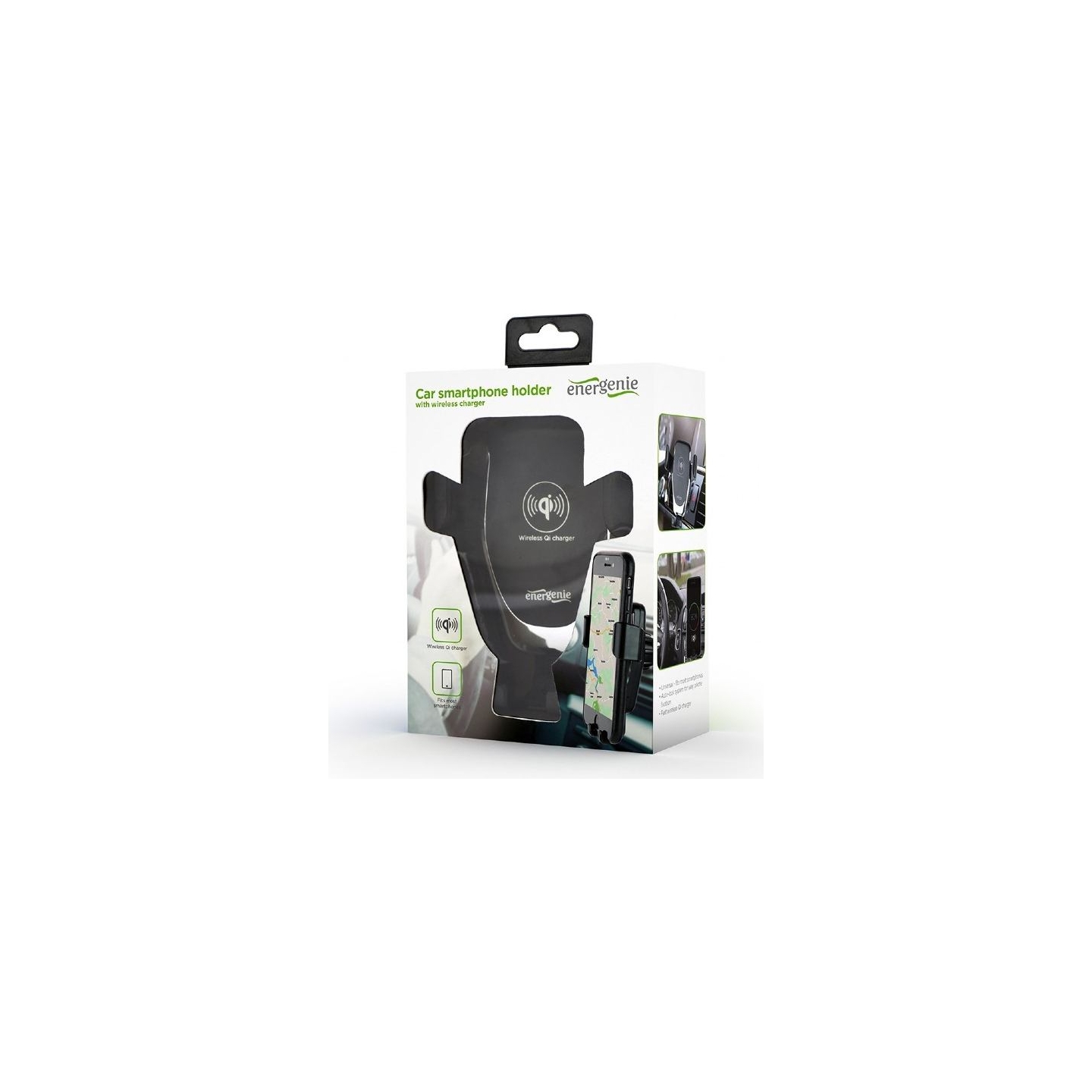 Energenie | EG-TA-CHAV-QI10-01 | Car smartphone holder with wireless charger | Built-in charger | 77 g