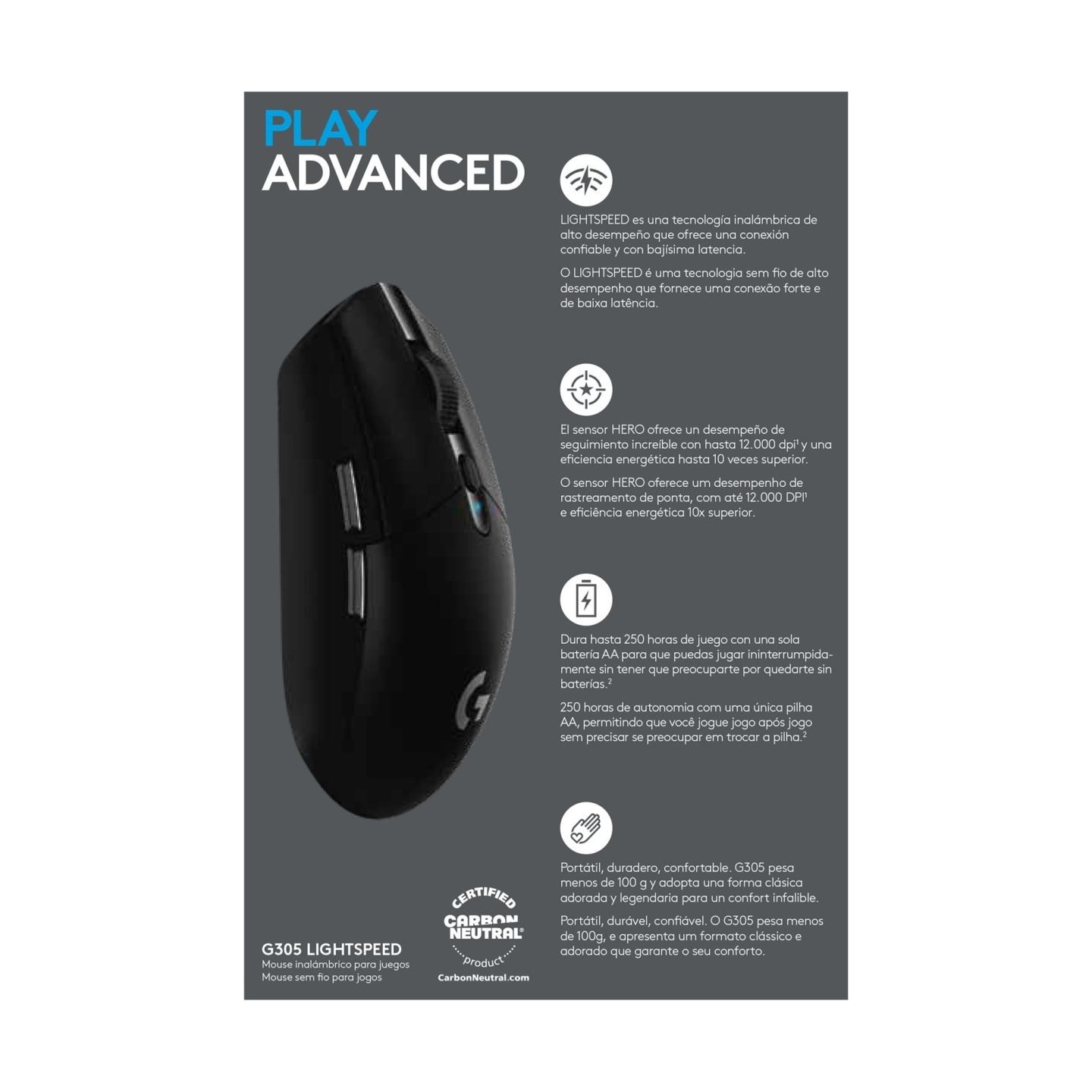 Logitech Mouse 910-005283 / ZG305B Black / 910-005283