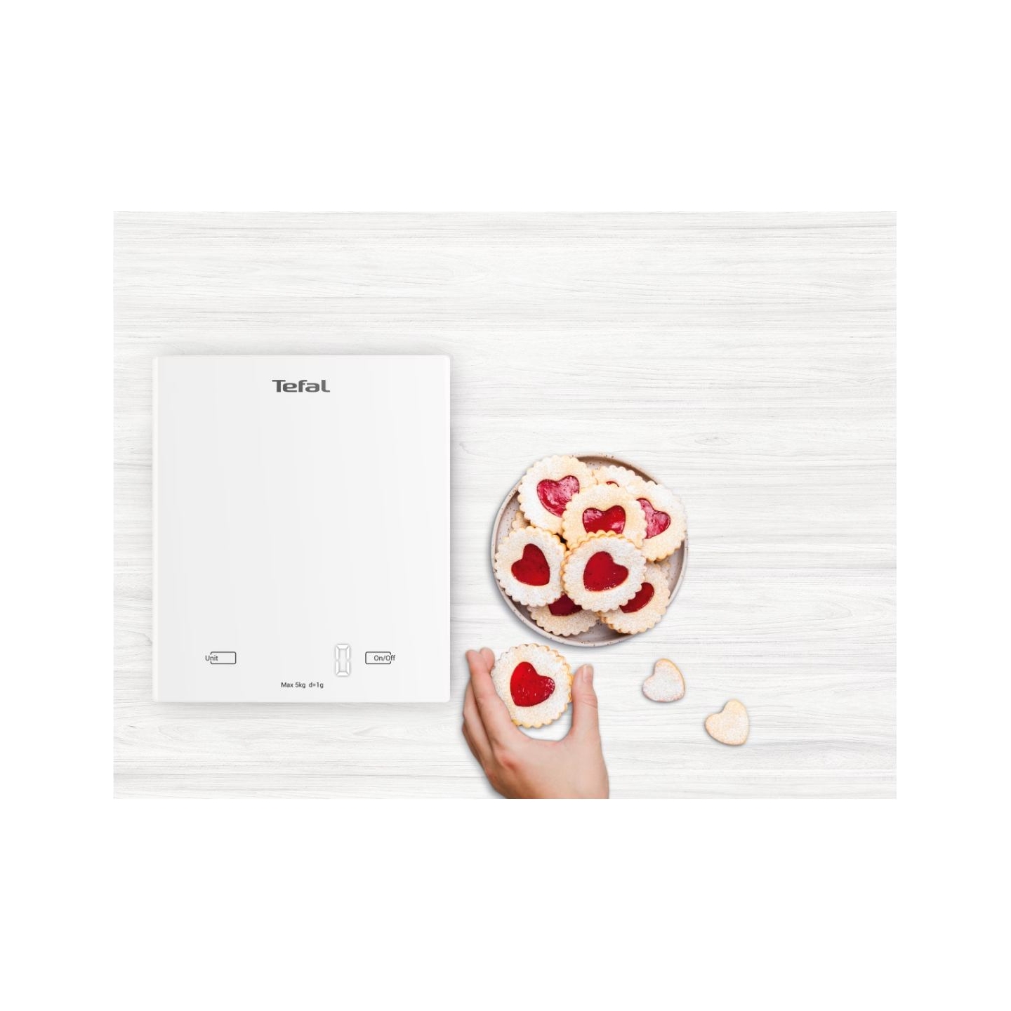 Tefal Digital Kitchen Scale | Essential BC5504V0 | Graduation 1 g | White