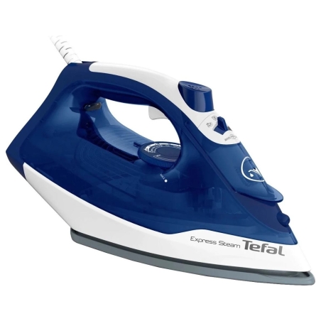 Tefal | FV2838E0 | Steam Iron | 2400 W | Water tank capacity 270 ml | Continuous steam 40 g/min | Blue/White