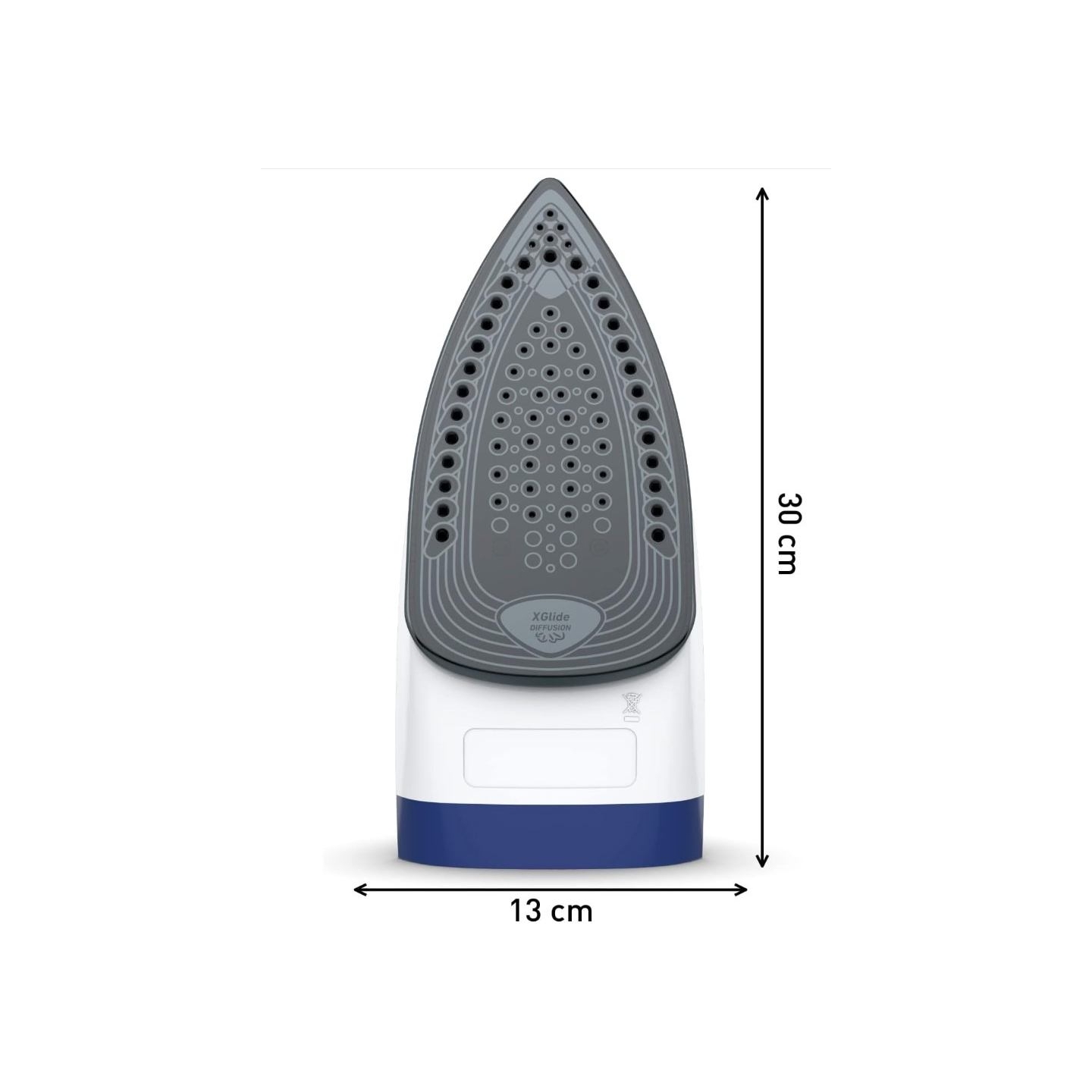 Tefal | FV2838E0 | Steam Iron | 2400 W | Water tank capacity 270 ml | Continuous steam 40 g/min | Blue/White