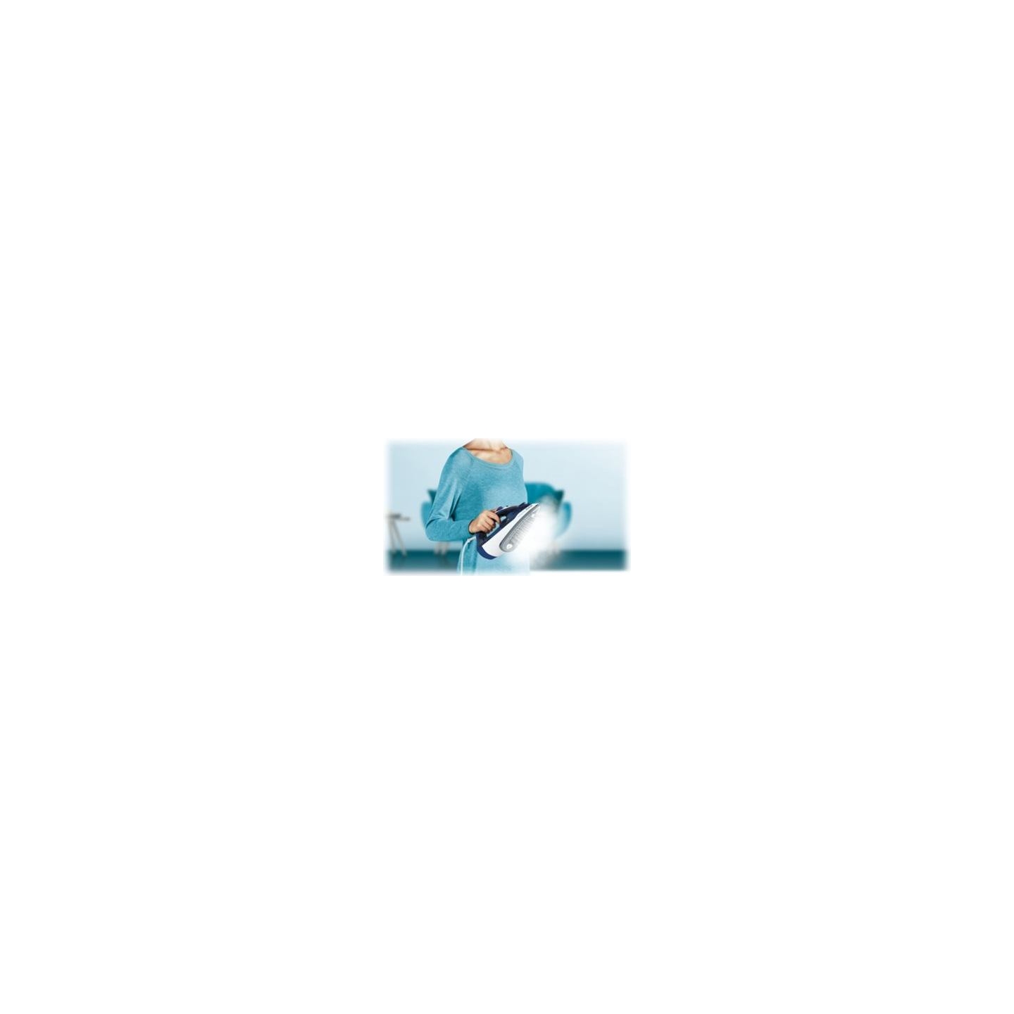 Tefal | FV2838E0 | Steam Iron | 2400 W | Water tank capacity 270 ml | Continuous steam 40 g/min | Blue/White