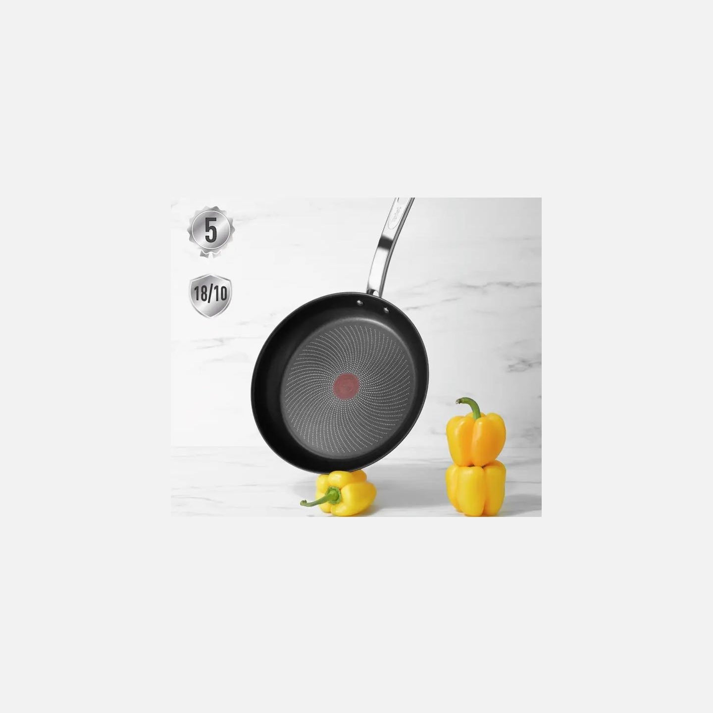 Tefal | Frying Pan | B8170444 Intuition | Frying | Diameter 24 cm | Suitable for induction hob | Fixed handle | Black