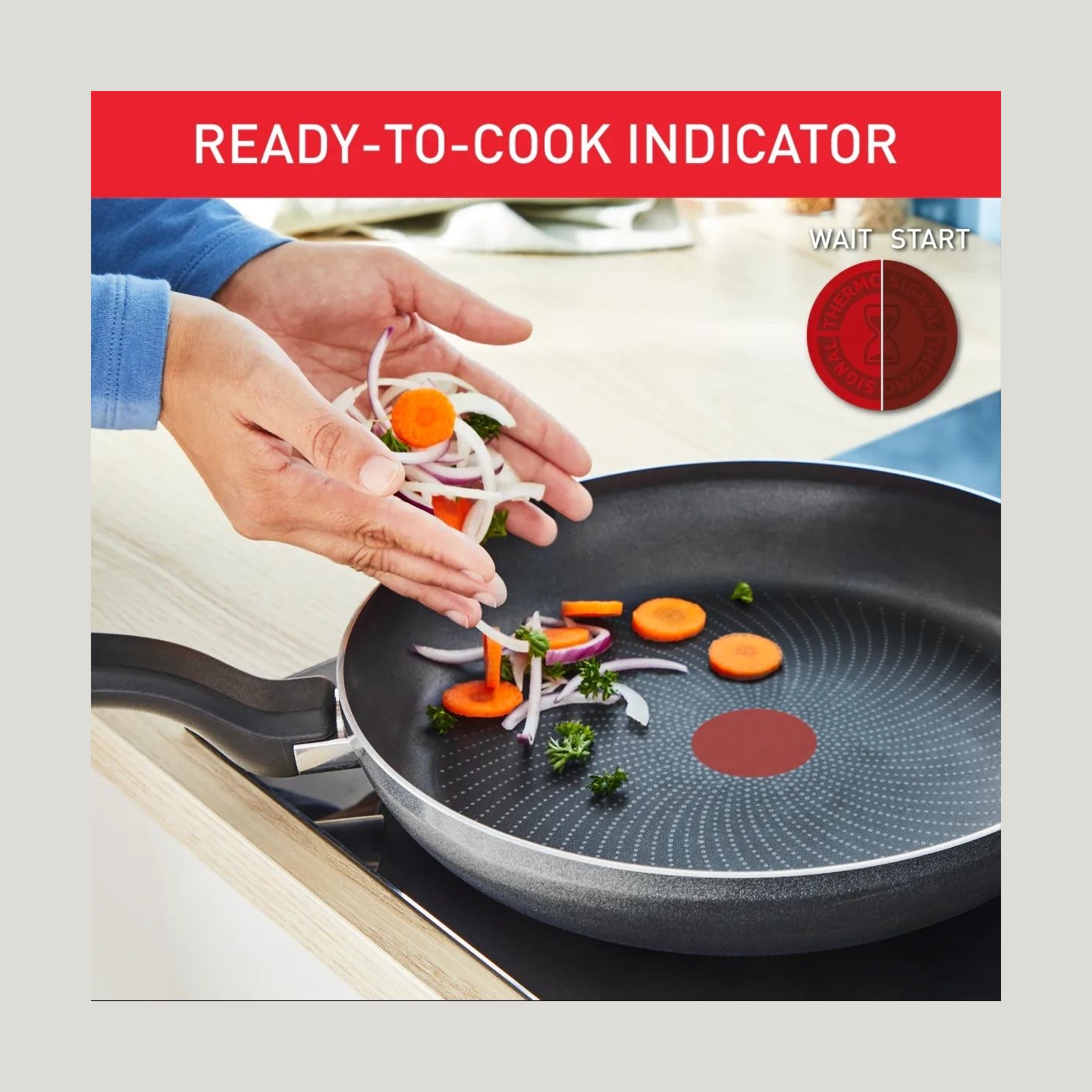 Tefal Pan | H0560442 | Frying | Diameter 24 cm | Suitable for induction hob | Fixed handle | Black