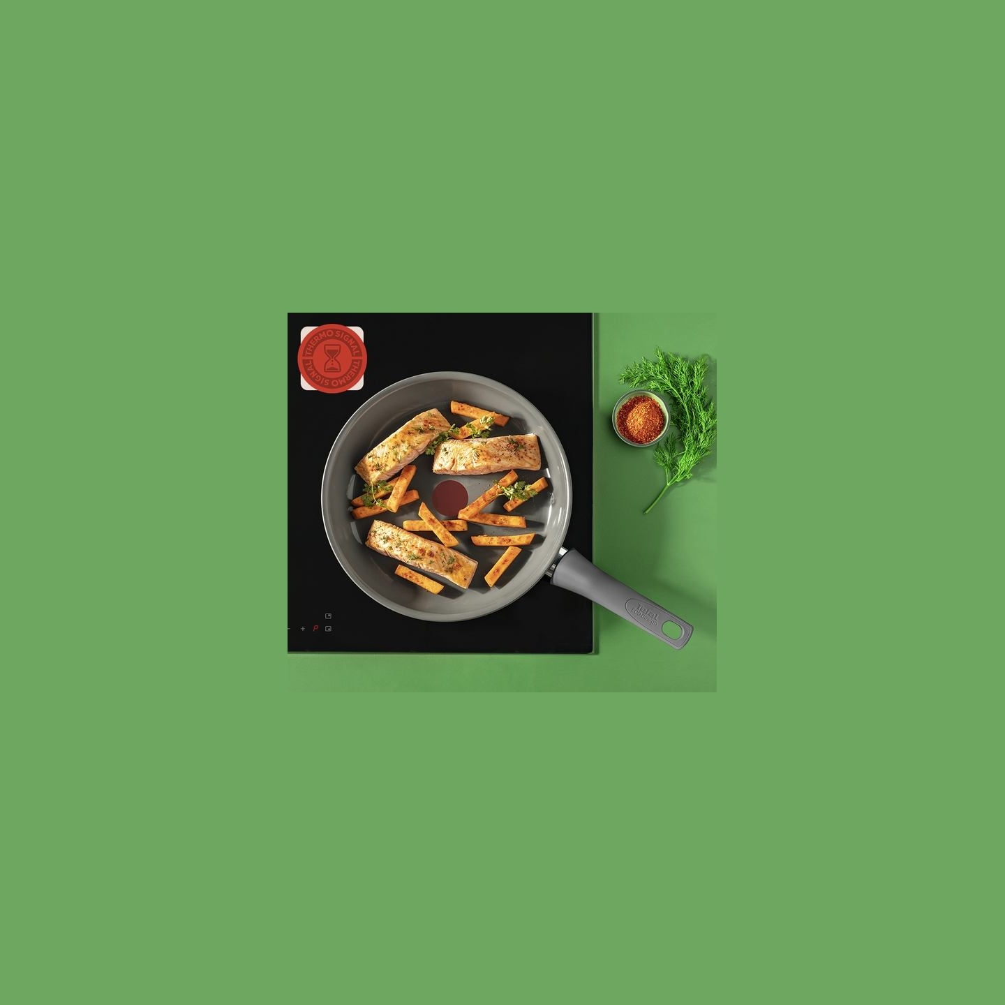 Tefal Pan | C4260443 | Frying | Diameter 24 cm | Suitable for induction hob | Fixed handle | Grey