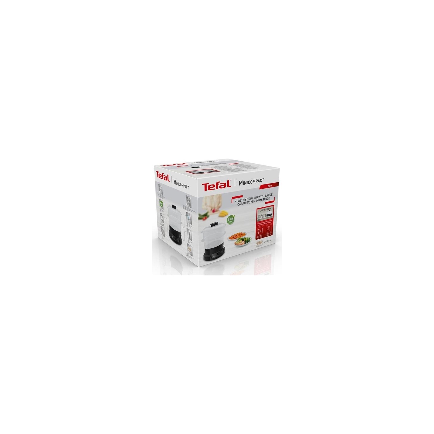 Tefal | Food Steamer | VC139810 | Black | 800 W | Capacity 6 L | Number of baskets 2
