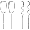Tefal | Hand mixer | HT460138 Prep'Mix | 500 W | Hand Mixer | Number of speeds 5 | Turbo mode | White/Grey