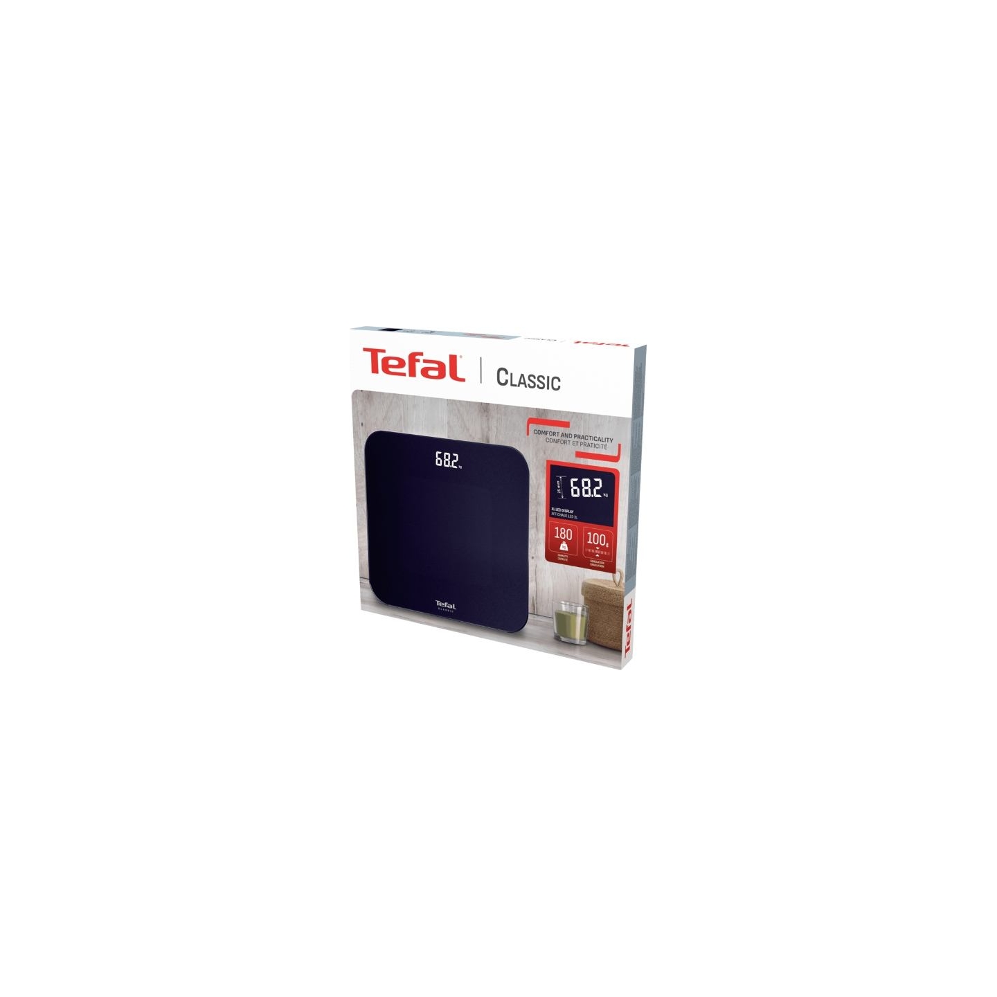 Tefal Bathroom Scale | Classic PP1900V0 | Maximum weight (capacity) 180 | Accuracy 100 g | Dark Blue