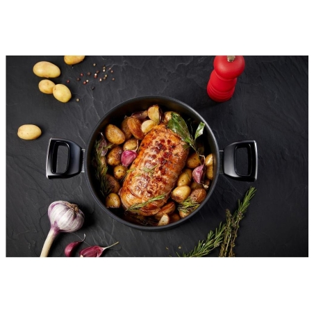 Tefal | Unlimited Stewpot | G2554672 | 5 L | Aluminum | Dishwasher proof | Lid included | Black