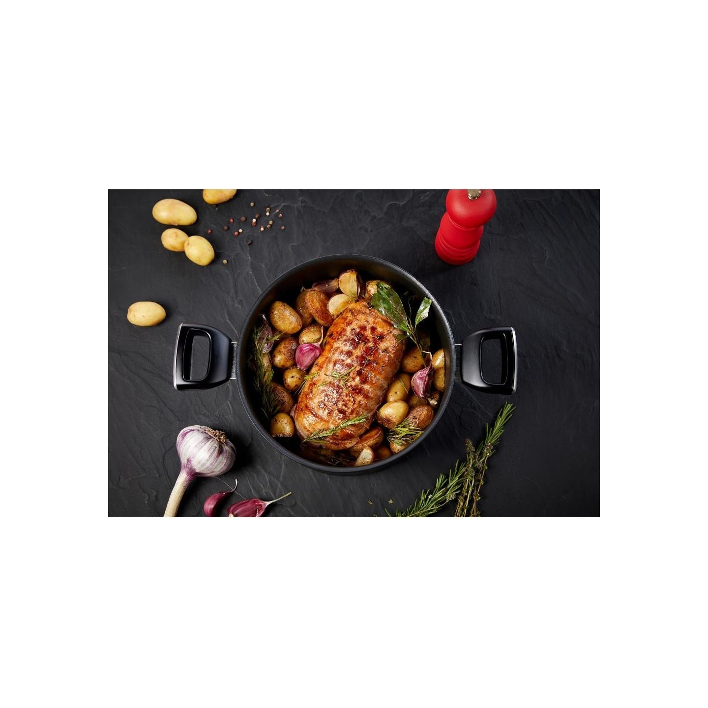 Tefal | Unlimited Stewpot | G2554672 | 5 L | Aluminum | Dishwasher proof | Lid included | Black