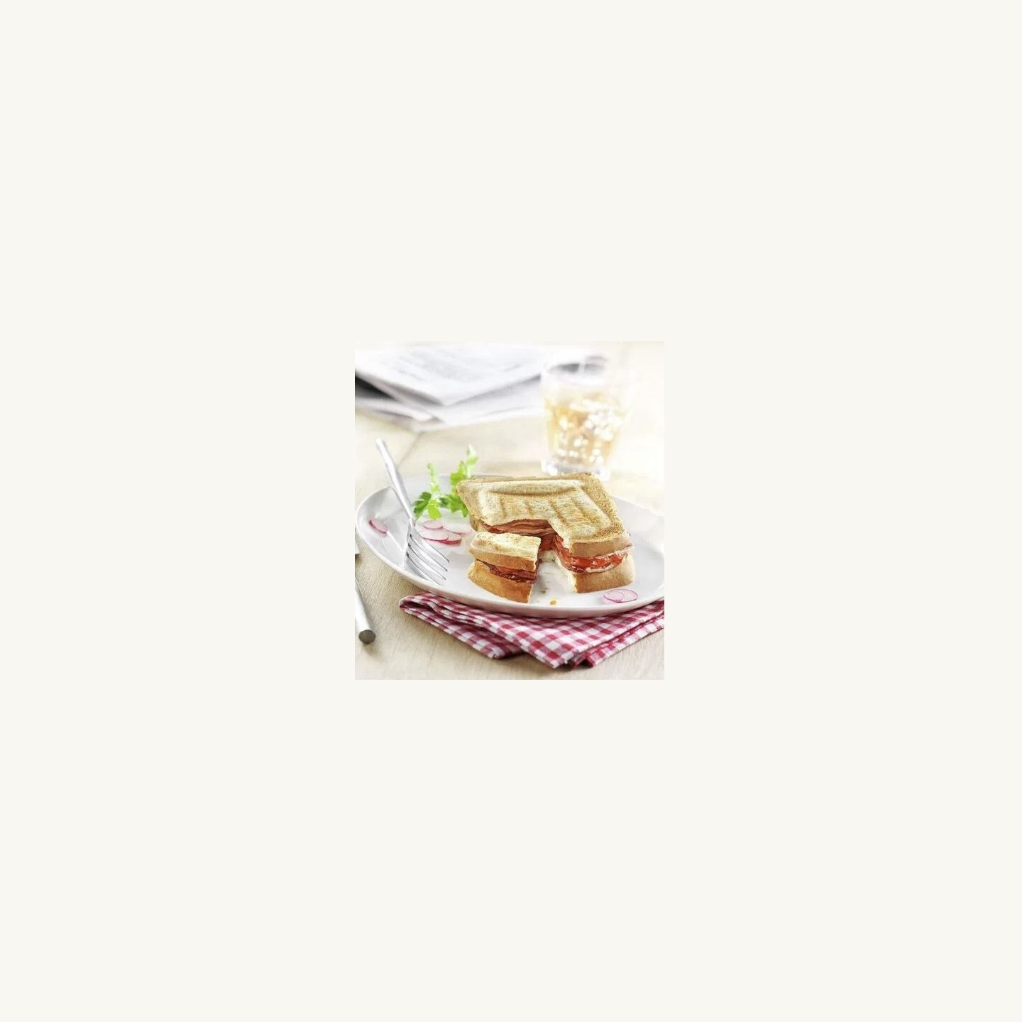 Tefal | Sandwich Maker | SM157236 | 700 W | Number of plates 1 | Black/Stainless steel