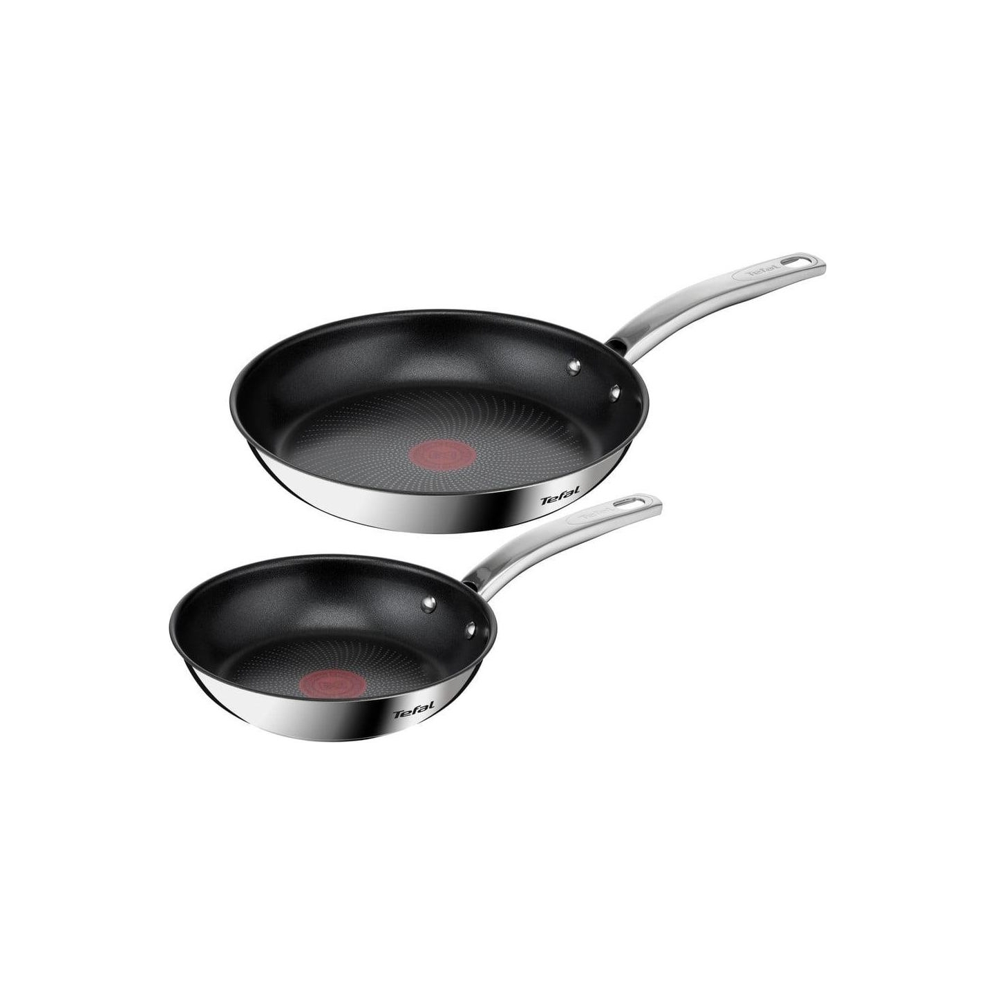 Tefal | Pan Set | Intuition B817S255 | Frying | Diameter 20/26 cm | Suitable for induction hob | Fixed handle | Black/Silver