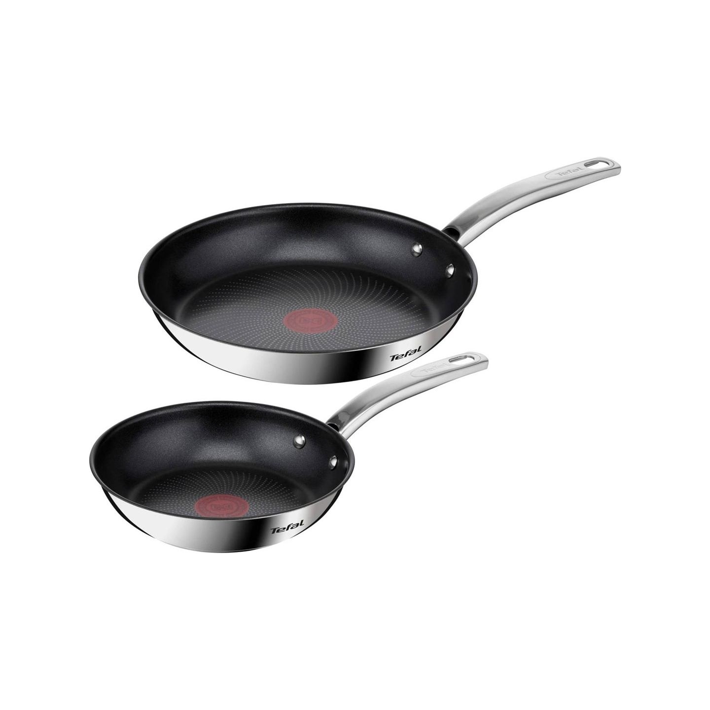 Tefal | Pan Set | Intuition B817S255 | Frying | Diameter 20/26 cm | Suitable for induction hob | Fixed handle | Black/Silver