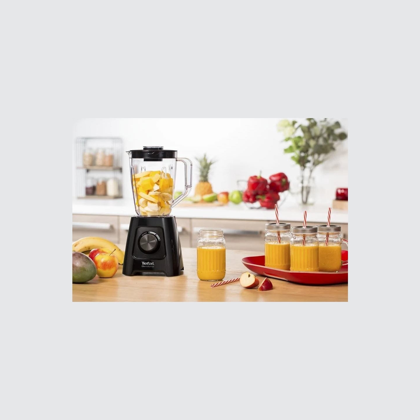 Tefal | Blender | BL420838 BlendForce | Tabletop | 600 W | Jar material Plastic | Jar capacity 1.25 L | Ice crushing | Black