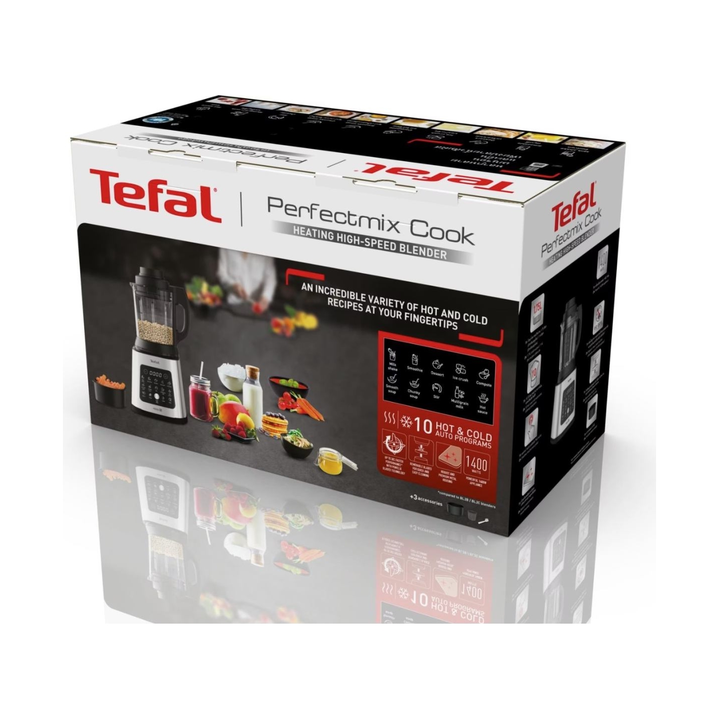 Tefal | Blender | BL83SD30 | Tabletop | 1400 W | Jar material Glass | Jar capacity 1.75 L | Ice crushing | Silver