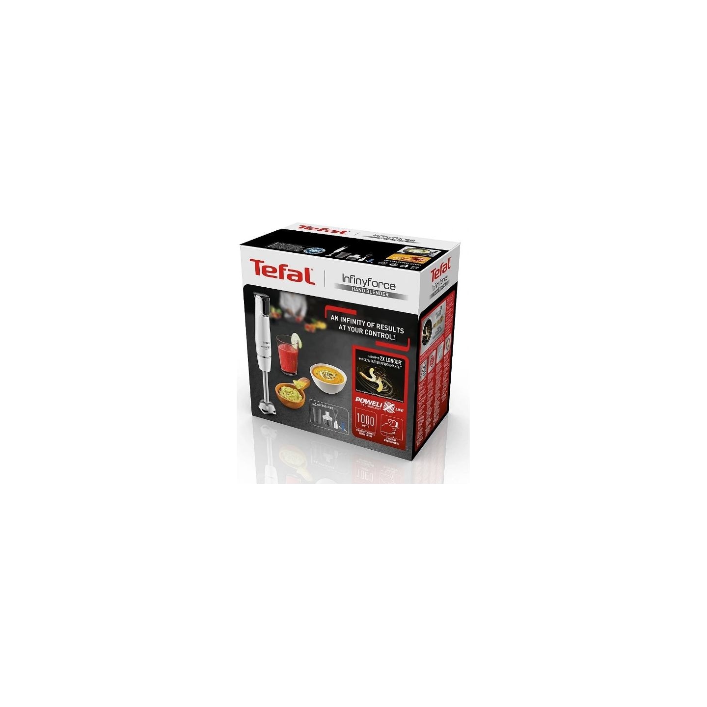 Tefal | Blender | HB9441 InfintyForce | Hand Blender | 1000 W | Ice crushing | White | 1