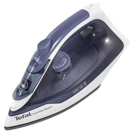 Tefal | FV2837E0 | Steam Iron | 2400 W | Water tank capacity 150 ml | Continuous steam 35 g/min | Blue/White