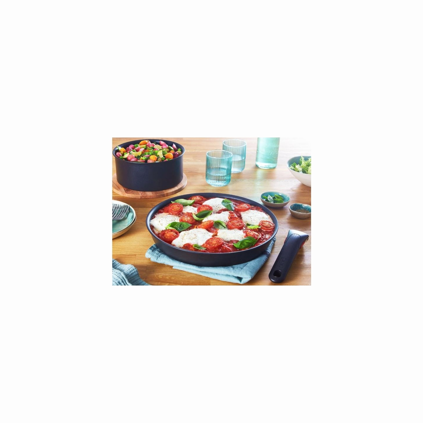 Tefal Pot Set, 4 pcs | L7649453 Ingenio Ultimate | 16/18/20 cm | Aluminum | Black