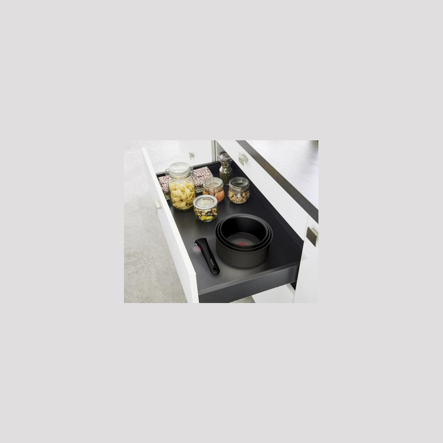 Tefal Pot Set, 4 pcs | L7649453 Ingenio Ultimate | 16/18/20 cm | Aluminum | Black
