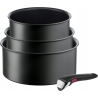 Tefal Pot Set, 4 pcs | L7649453 Ingenio Ultimate | 16/18/20 cm | Aluminum | Black
