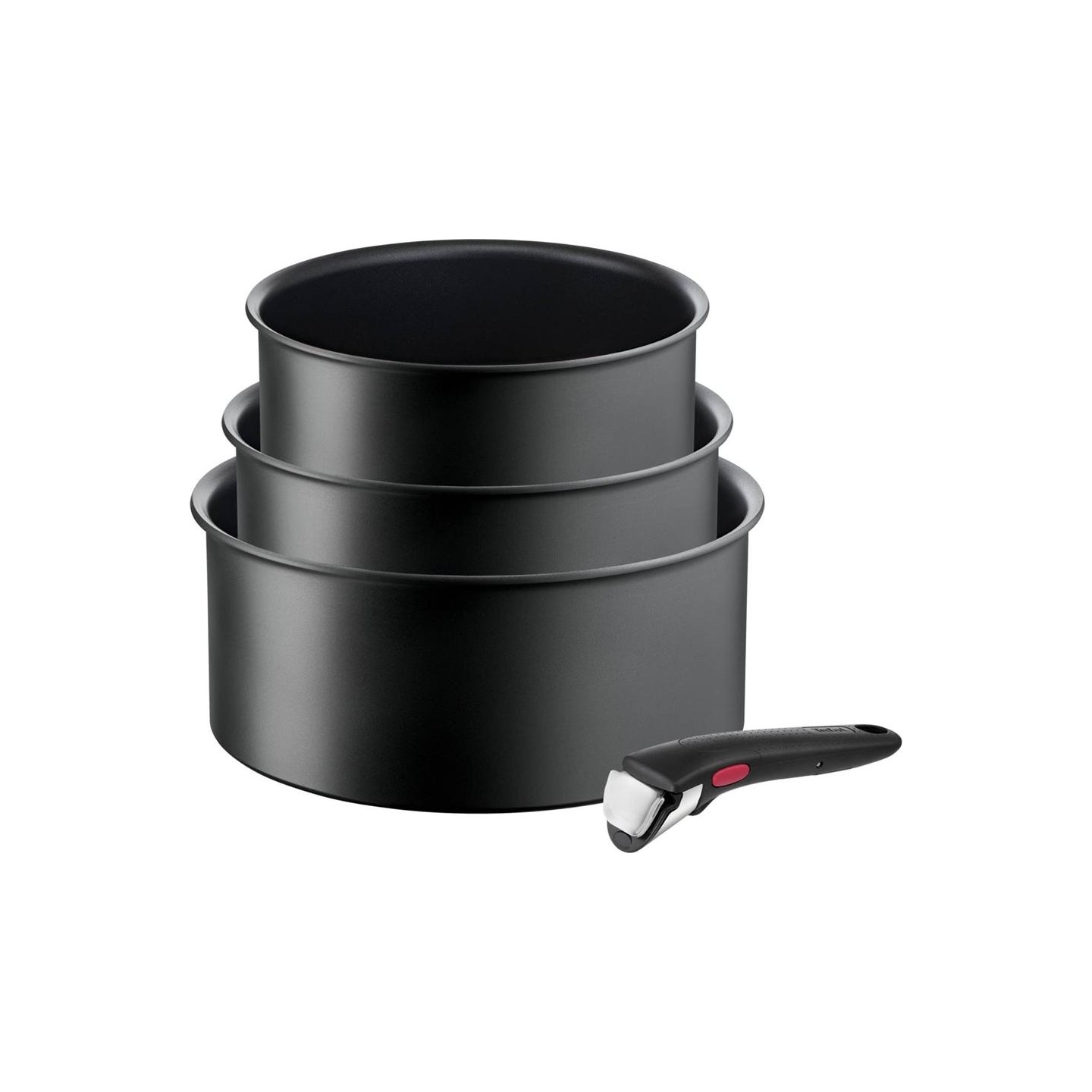 Tefal Pot Set, 4 pcs | L7649453 Ingenio Ultimate | 16/18/20 cm | Aluminum | Black