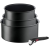 Tefal Pot Set, 4 pcs | L7649453 Ingenio Ultimate | 16/18/20 cm | Aluminum | Black