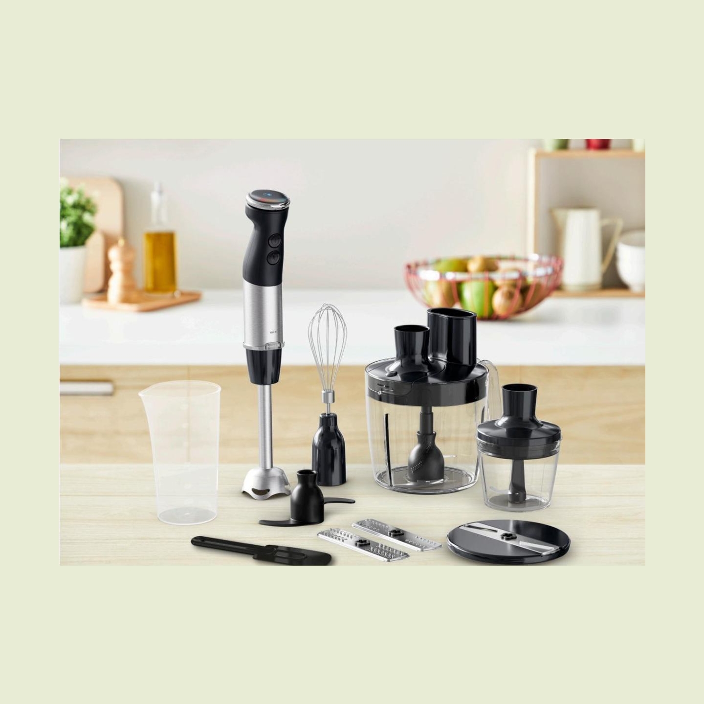 Tefal | HB67G830 Quickchef+ | Hand Blender | 1000 W | Number of speeds 20 | Turbo mode | Black/Stainless steel