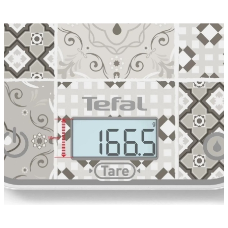 Tefal Electronic Kitchen Scale | Optiss BC50D6V0 | Graduation 0.5/1 g | Display type LCD | Mozaic Decor