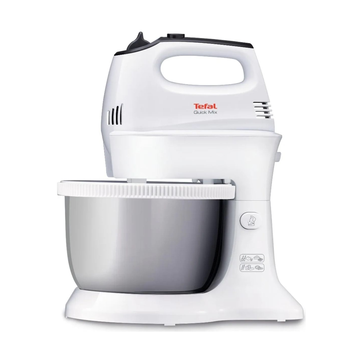 Tefal HT312138 Quickmix | Hand Mixer | 300 W | Number of speeds 5 | Turbo mode | White/Stainless steel