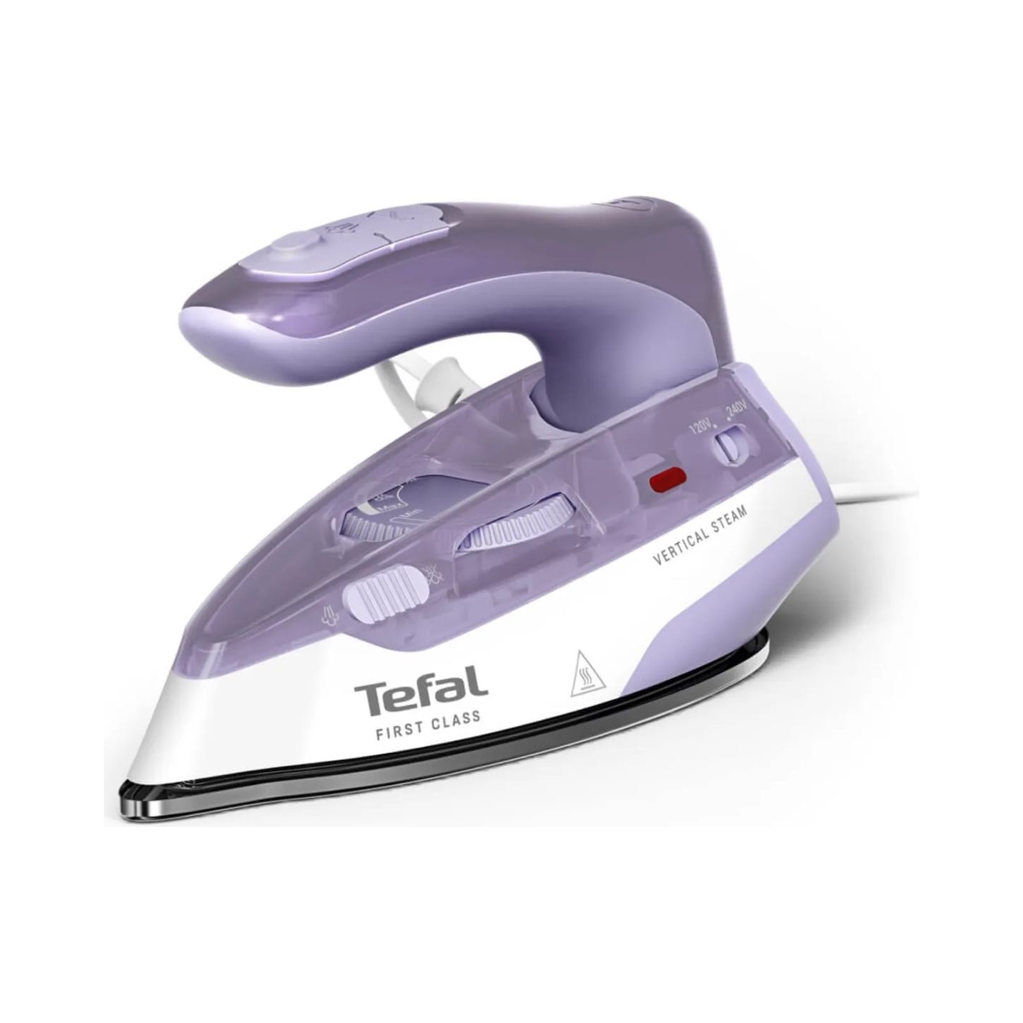 Tefal First Class DB1612E0 | Steam Travel Iron | 1000 W | Continuous steam 10 g/min | Steam boost performance 45 g/min | White/P