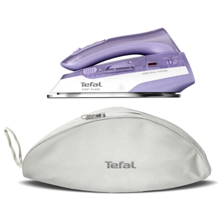 Tefal First Class DB1612E0 | Steam Travel Iron | 1000 W | Continuous steam 10 g/min | Steam boost performance 45 g/min | White/P