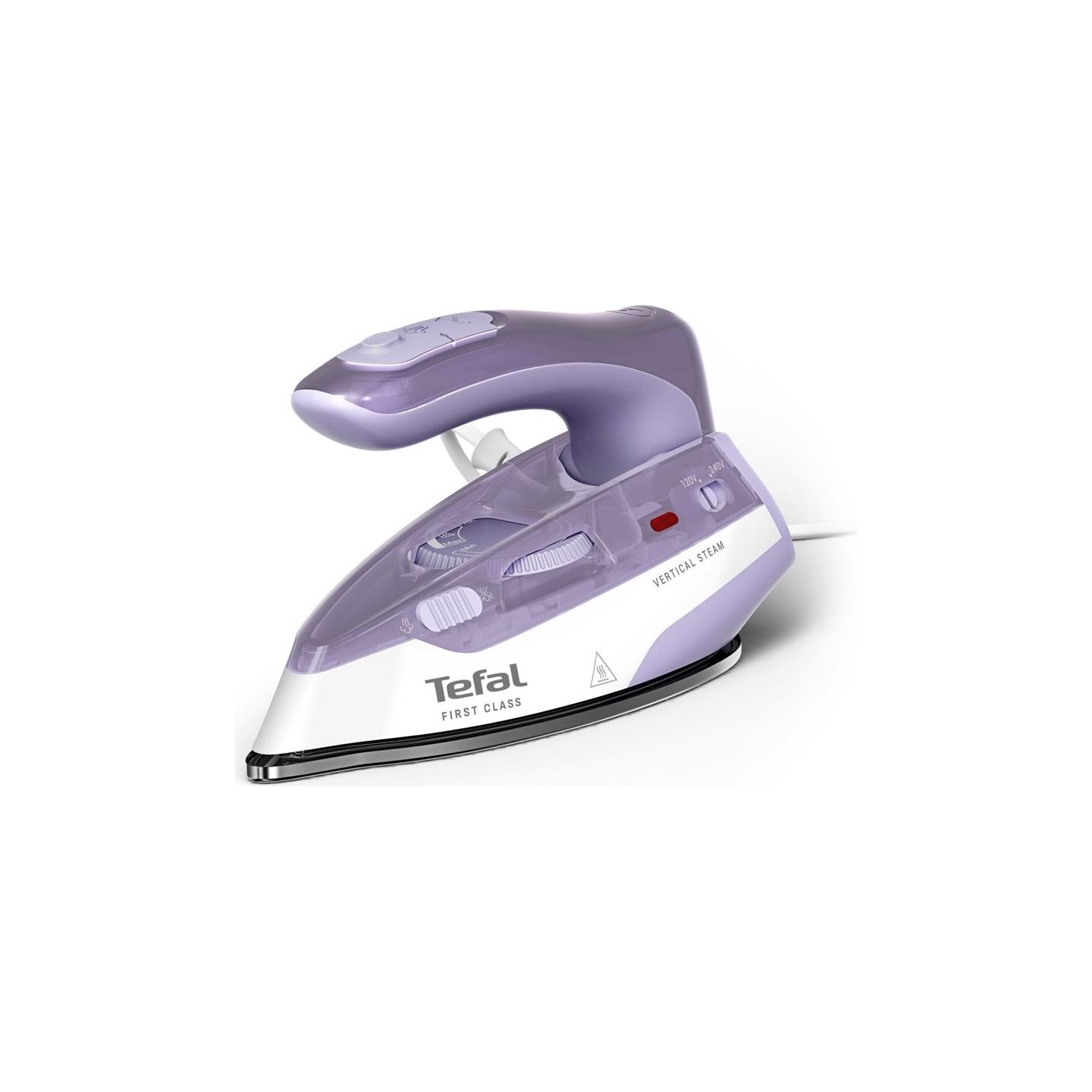 Tefal First Class DB1612E0 | Steam Travel Iron | 1000 W | Continuous steam 10 g/min | Steam boost performance 45 g/min | White/P